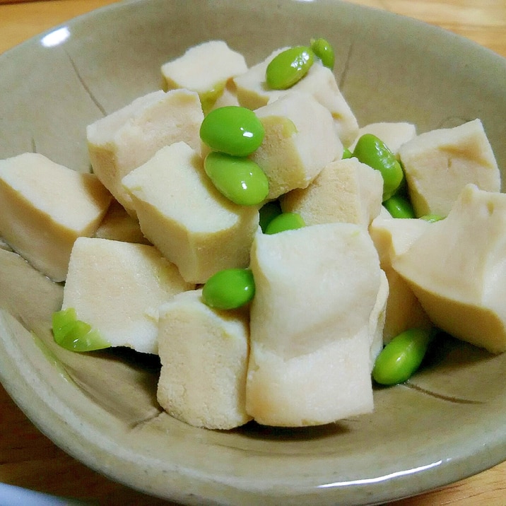 ほっこり☆高野豆腐と枝豆の煮物